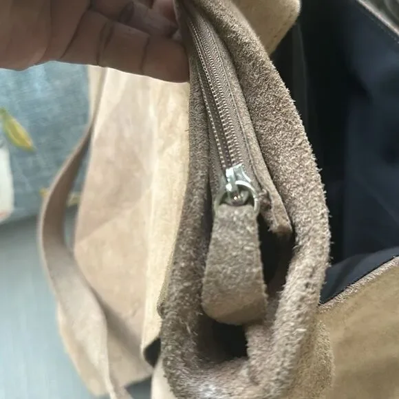 Crazy Lou Paris Graphic Suede Messenger Bag - Picture 6 of 9